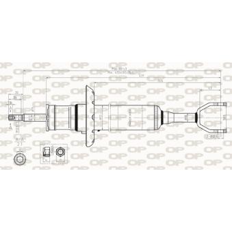 Jeu de 2 amortisseurs avant OPEN PARTS OEM 3B0413031