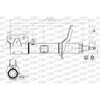 Amortisseur avant gauche OPEN PARTS [SAB8325.31]