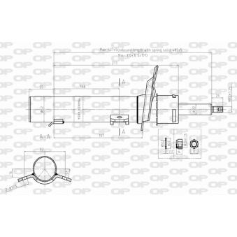 Jeu de 2 amortisseurs avant OPEN PARTS OEM 1219706