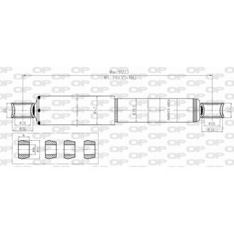 Jeu de 2 amortisseurs arrière OPEN PARTS [SAB8371.12]