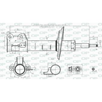 Amortisseur avant droit OPEN PARTS [SAB8373.31]