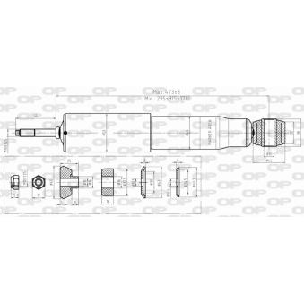 Jeu de 2 amortisseurs arrière OPEN PARTS OEM 90005038 Jeu de 2 amortisseurs arrière OPEN PARTS OEM 90005038