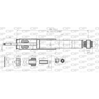 Jeu de 2 amortisseurs arrière OPEN PARTS OEM 72119127