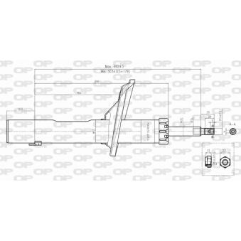 Jeu de 2 amortisseurs avant OPEN PARTS OEM 5202N6