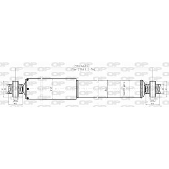 Jeu de 2 amortisseurs arrière OPEN PARTS OEM SG23233