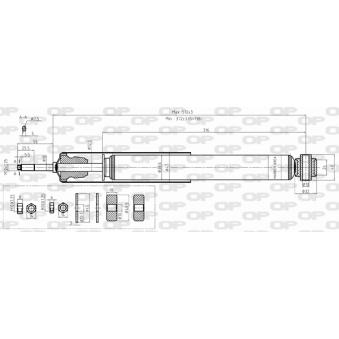 Jeu de 2 amortisseurs arrière OPEN PARTS OEM A2013261900
