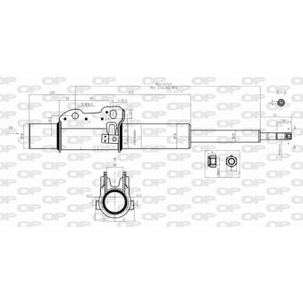 Jeu de 2 amortisseurs avant OPEN PARTS OEM 2E0413023AQ