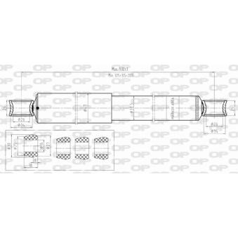 Jeu de 2 amortisseurs arrière OPEN PARTS [SAB8441.12]