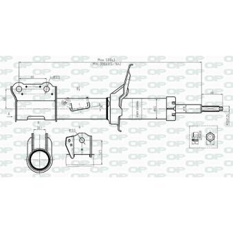 Amortisseur avant droit OPEN PARTS [SAB8452.31]
