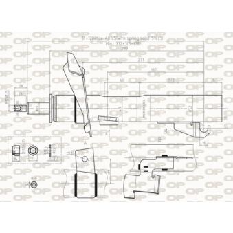 Amortisseur avant droit OPEN PARTS OEM B32T34700D