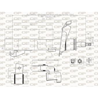 Amortisseur avant gauche OPEN PARTS OEM BBM234900A