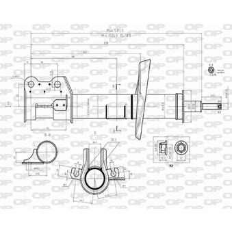 Amortisseur avant droit OPEN PARTS OEM 55703658