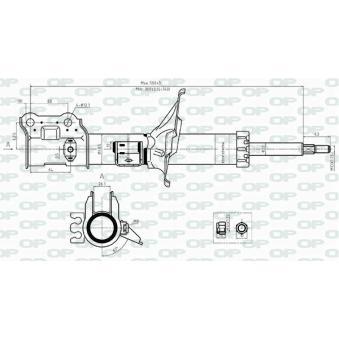 Amortisseur avant droit OPEN PARTS SAB8503.11 pour MINI MINI 1.5 CRDi GLS - 110cv