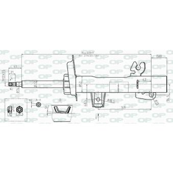 Amortisseur avant gauche OPEN PARTS OEM 31306764919 Amortisseur avant gauche OPEN PARTS OEM 31306764919