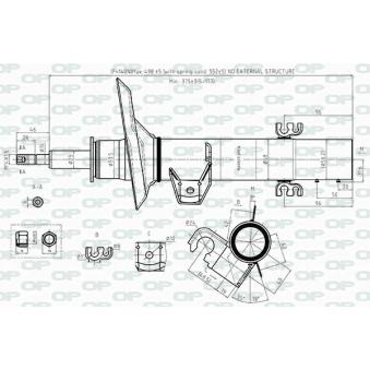 Amortisseur avant droit OPEN PARTS [SAB8514.31]