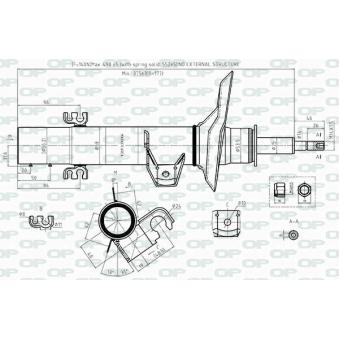 Amortisseur avant gauche OPEN PARTS [SAB8515.31]