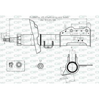 Amortisseur avant droit OPEN PARTS SAB8517.31 pour CHRYSLER 300C 1.6 CDTi - 110cv