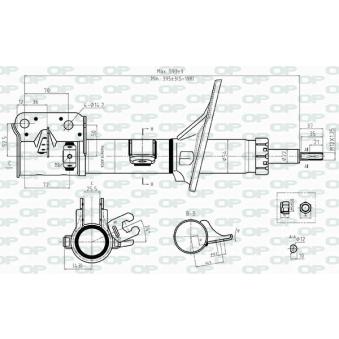 Amortisseur arrière droit OPEN PARTS OEM 553612E501