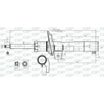 Jeu de 2 amortisseurs avant OPEN PARTS SAB8534.31 pour VOLVO C70 2.0 TDI - 110cv