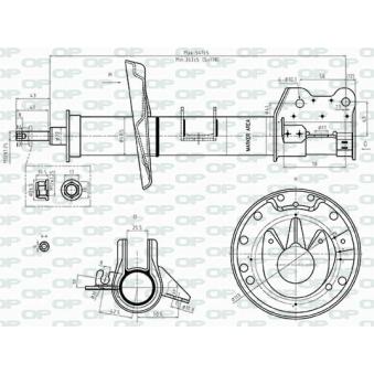 Amortisseur avant gauche OPEN PARTS SAB8548.31 pour LANCIA YPSILON 0.9 CNG - 86cv