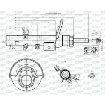 Amortisseur avant droit OPEN PARTS SAB8549.31 pour VOLKSWAGEN MULTIVAN 1.2 THP - 110cv