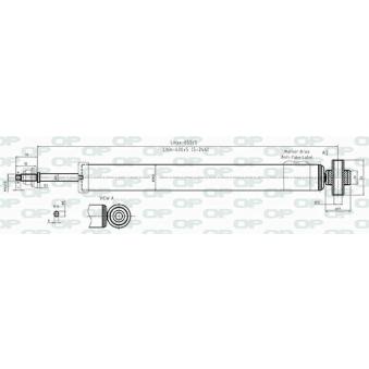 Jeu de 2 amortisseurs arrière OPEN PARTS SAB8551.32