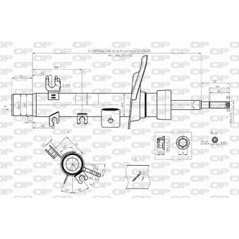 Amortisseur avant droit OPEN PARTS OEM 9820325580