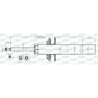 Jeu de 2 amortisseurs avant OPEN PARTS OEM 8K0413031CG