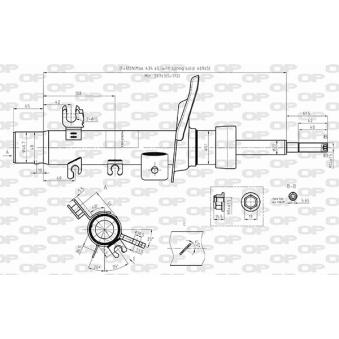 Amortisseur avant droit OPEN PARTS OEM 5208K3