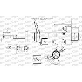 Amortisseur avant gauche OPEN PARTS SAB8580.31 pour PORSCHE CAYENNE 1.2 THP 110 - 110cv