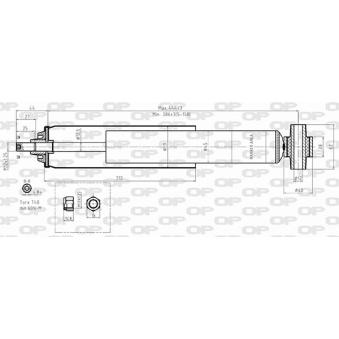 Jeu de 2 amortisseurs arrière OPEN PARTS OEM 9808101580