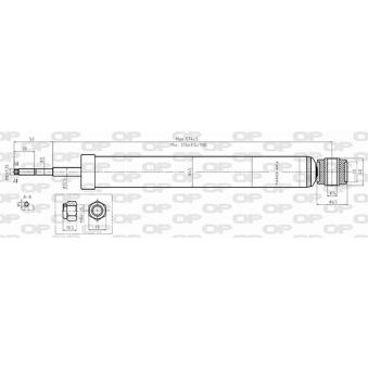 Jeu de 2 amortisseurs arrière OPEN PARTS OEM 562104097R