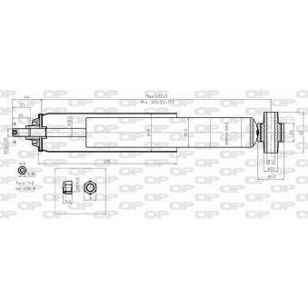 Jeu de 2 amortisseurs arrière OPEN PARTS SAB8594.32 pour OPEL ANTARA 1.2 THP 110 - 110cv