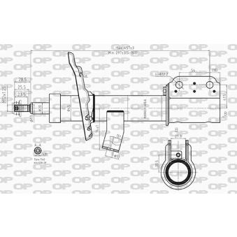 Jeu de 2 amortisseurs avant OPEN PARTS [SAB8605.31]