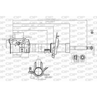 Amortisseur avant droit OPEN PARTS OEM C1BC18045RB