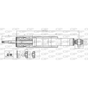 Jeu de 2 amortisseurs arrière OPEN PARTS OEM 71747485