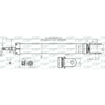 Jeu de 2 amortisseurs arrière OPEN PARTS OEM 553113W010