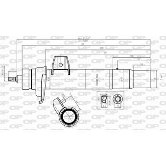 Jeu de 2 amortisseurs avant OPEN PARTS OEM 31316856698