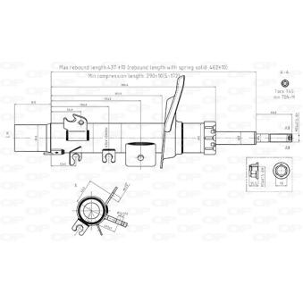 Amortisseur avant gauche OPEN PARTS OEM 520825