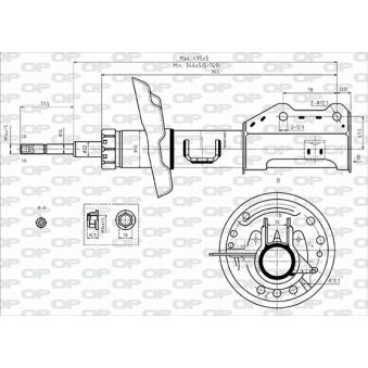 Amortisseur avant gauche OPEN PARTS SAB8669.31 pour SUBARU FORESTER 2.0 CDTI - 110cv