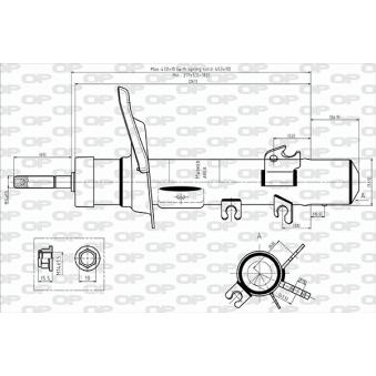 Amortisseur avant gauche OPEN PARTS SAB8673.31 pour VOLKSWAGEN MULTIVAN 1.2 THP - 110cv