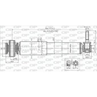 Jeu de 2 amortisseurs arrière OPEN PARTS [SAB8675.32]