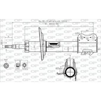 Amortisseur avant gauche OPEN PARTS OEM 485200D180