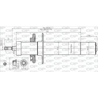 Jeu de 2 amortisseurs avant OPEN PARTS OEM 8K0413031AT