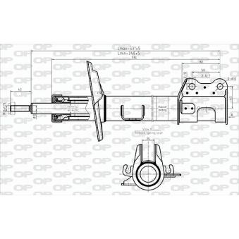 Amortisseur avant droit OPEN PARTS OEM 51953286