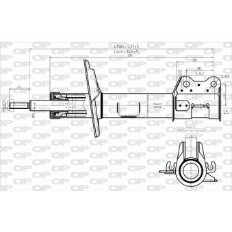 Amortisseur avant gauche OPEN PARTS OEM 51936540