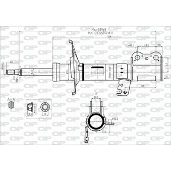 Amortisseur avant gauche OPEN PARTS SAB8708.31 pour KIA PRO CEED 2.0 D-4D - 110cv