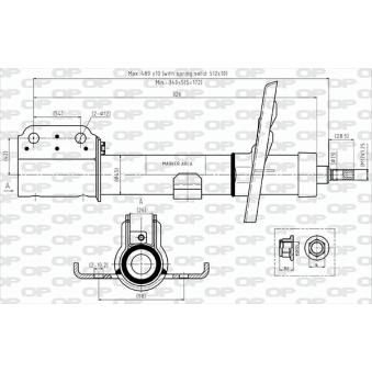 Jeu de 2 amortisseurs avant OPEN PARTS OEM 543027411R