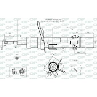 Amortisseur avant gauche OPEN PARTS SAB8722.31 pour SKODA OCTAVIA PureTech 110 - 110cv