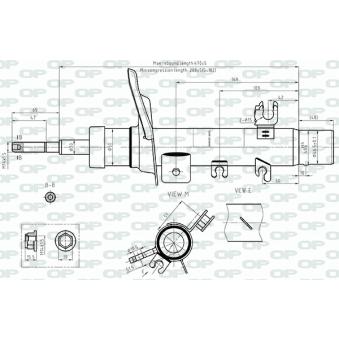 Amortisseur avant gauche OPEN PARTS OEM 9820202780